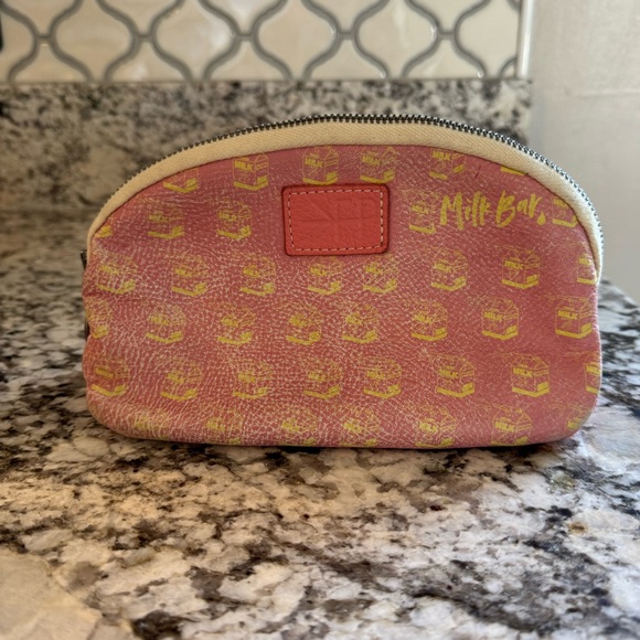 Freshly Picked + The little milk Bar COLAB Leather Milk Bar Cosmetic Pouch - Picture 1 of 5